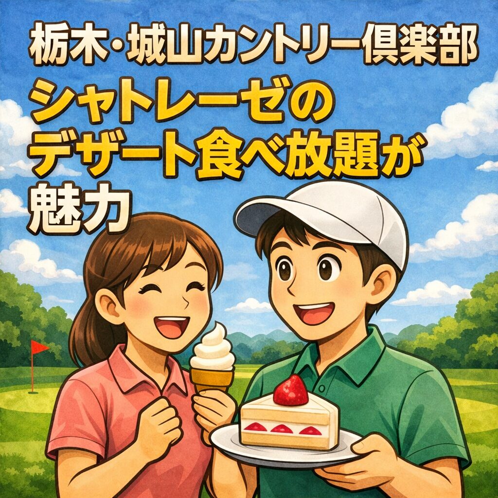 栃木県・城山カントリー倶楽部レビュー｜シャトレーゼ系列のデザート食べ放題で初心者も楽しめるゴルフ場